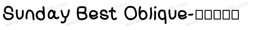 Sunday Best Oblique字体转换